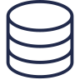 A blue Database icon